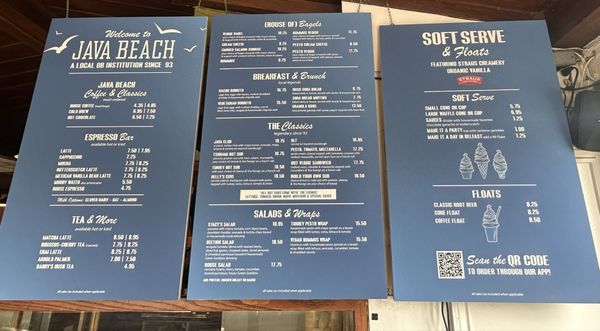Menu photo 2 Java Beach Cafe San Francisco, CA