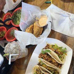 Tacos Beef Empanadas and Buffalo Chicken Empanadas