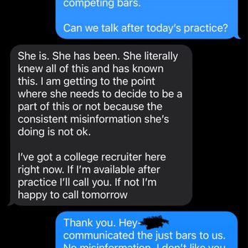 Crenshaw Athletic Club - These are the last text messages between the head coach and us as parents before withdrawing our daughter from Crenshaws. - Swimming Lessons/Schools Near Me - Austin, Texas Crenshaw Athletic Club - These are the last text messages between the head coach and us as parents before withdrawing our daughter from Crenshaws. - Swimming Lessons/Schools Near Me - Austin, Texas