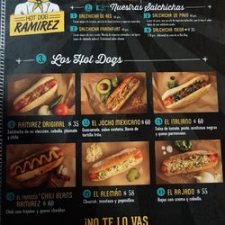 Hot dogs Ramírez - Algunos de los varios hotdogs que hay