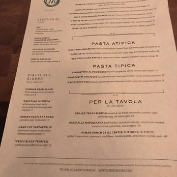 Monteverde - Looking forward to trying the homemade pasta here. - Italian Near Me - Chicago, Illinois