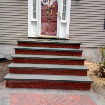 Unique Paving and Masonry - the steps leading to the front door - General Contractors Near Me - Boston, Massachusetts Unique Paving and Masonry - the steps leading to the front door - General Contractors Near Me - Boston, Massachusetts