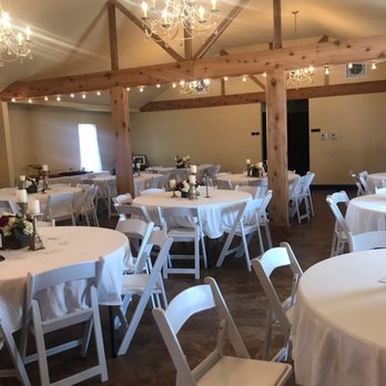 Heritage Chapel & Reception Venue - Rented tables, chairs & linens from the venue. Hung string lights ourselves. - Wedding Chapels Near Me - Willard, Missouri