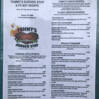 Tommy's Burger Stop - Menu - Burgers Near Me - Anchorage, Alaska