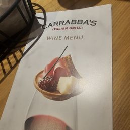 Wine menu Wine menu