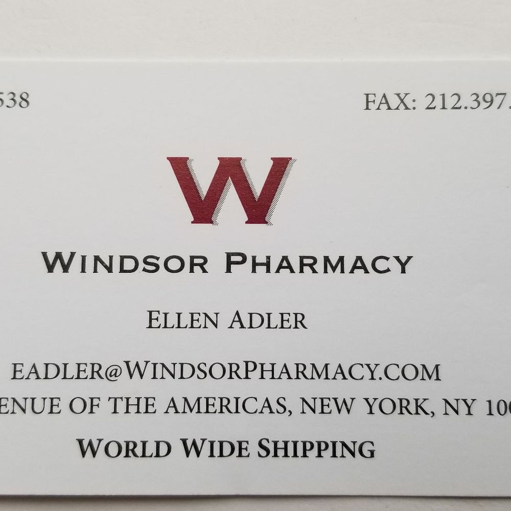 Windsor Pharmacy - Business card - Drugstores Near Me - New York, New York Windsor Pharmacy - Business card - Drugstores Near Me - New York, New York