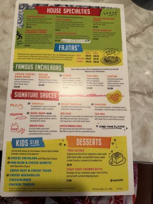 Menu photo 5 Chuy's Orlando, FL