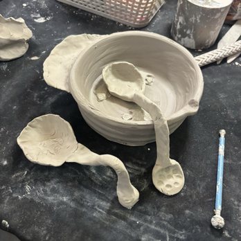 DRIP YBOR - My cereal bowl and spoons. - Paint-Your-Own Pottery Near Me - Tampa, Florida