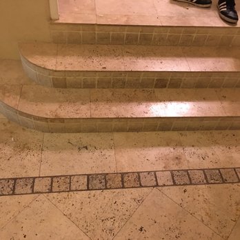 NSR Services - Before. Yucky, dirty grout and holes. - Flooring Near Me NSR Services - Before. Yucky, dirty grout and holes. - Flooring Near Me