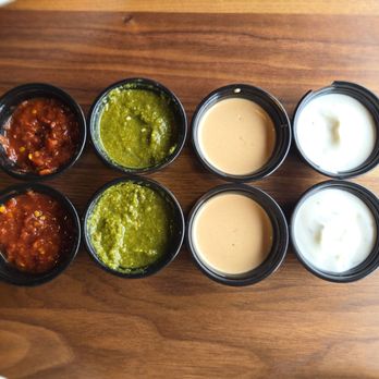 Dish N Dash - Spicy chili, cilantro mint, chipotle tahini, garlic yogurt - Middle Eastern Near Me - Dublin, California Dish N Dash - Spicy chili, cilantro mint, chipotle tahini, garlic yogurt - Middle Eastern Near Me - Dublin, California