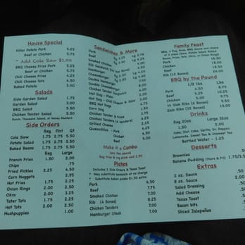 Bbq Shack - Inside Menu - Barbeque Near Me - Fort Oglethorpe, Georgia