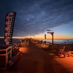 Nags Head Fishing Pier - View of the seating on the pier