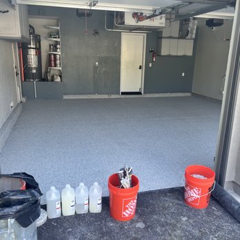 Nu Garage & Epoxy - After Epoxy applied. Before ceramic coating & glass coat. Color: Dolphin Install date: September 14, 2023 - Flooring Near Me - San Diego, California Nu Garage & Epoxy - After Epoxy applied. Before ceramic coating & glass coat. Color: Dolphin Install date: September 14, 2023 - Flooring Near Me - San Diego, California