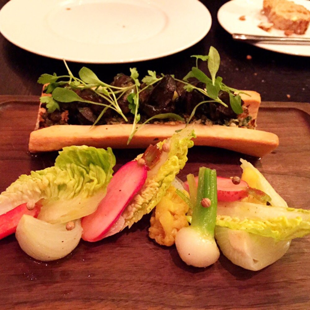 Dinner by Heston Blumenthal - Bone marrow with micro-veggies - British Near Me - London, XGL Dinner by Heston Blumenthal - Bone marrow with micro-veggies - British Near Me - London, XGL