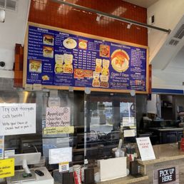 Inside counter with menu