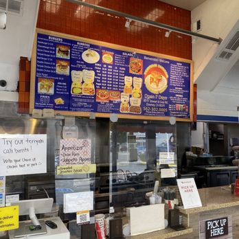 Teriyaki Burger Premium Grill - Inside counter with menu - Japanese Near Me - Downey, California