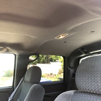 Maldonal's Auto Upholstery - Another view of the restored headliner. Great quality and I love the new dark grey color. - Auto Upholstery Near Me - Riverside, California Maldonal's Auto Upholstery - Another view of the restored headliner. Great quality and I love the new dark grey color. - Auto Upholstery Near Me - Riverside, California