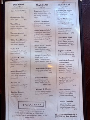Menu photo 1 TAPAteria Colorado Springs, CO Menu photo 1 TAPAteria Colorado Springs, CO