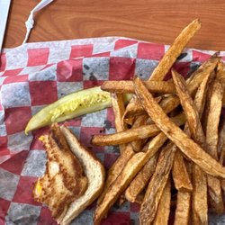 Abbey's Gab n Shack - My grilled cheese and fries