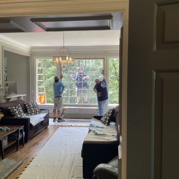 Your Home Window Company Decatur - This huge picture window was a specialty order that the guys had to install approx 25ft up. Jerry came in to make sure it all went perfectly - Windows Installation Near Me - Decatur, Alabama Your Home Window Company Decatur - This huge picture window was a specialty order that the guys had to install approx 25ft up. Jerry came in to make sure it all went perfectly - Windows Installation Near Me - Decatur, Alabama