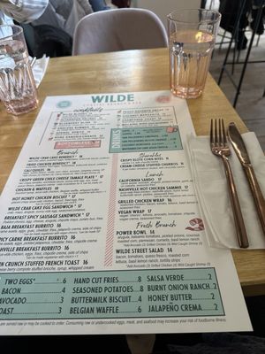 Menu photo 5 Wilde Denver, CO