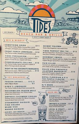 Menu photo 1 Tides Beach Bar & Grille Jacksonville Beach, FL Menu photo 1 Tides Beach Bar & Grille Jacksonville Beach, FL