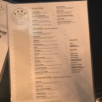 Park Tavern - Menu - New American Near Me - El Paso, Texas Park Tavern - Menu - New American Near Me - El Paso, Texas