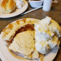 a plate of biscuits and ice cream a plate of biscuits and ice cream