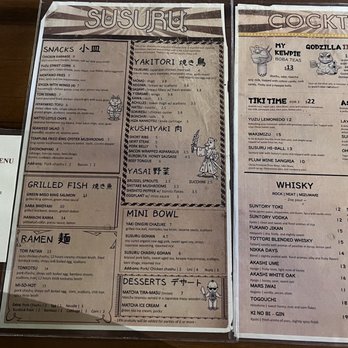 Susuru - Menu - Izakaya Near Me - Orlando, Florida Susuru - Menu - Izakaya Near Me - Orlando, Florida