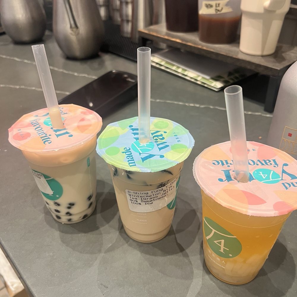 Wintermelon Milk Tea, Jasmine Milk Tea, Honey Peach Royal Tea Wintermelon Milk Tea, Jasmine Milk Tea, Honey Peach Royal Tea