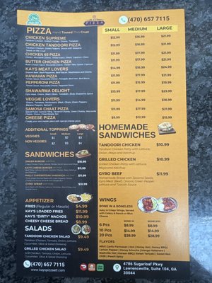 Menu photo 1 Kays Pizza Wing & BBQ Lawrenceville, GA Menu photo 1 Kays Pizza Wing & BBQ Lawrenceville, GA