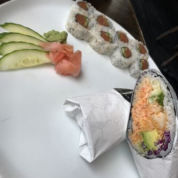 Susheria - Shrimp tempura sushirito and Spicy Tuna Roll - Latin American Near Me - Washington, DC, District of Columbia