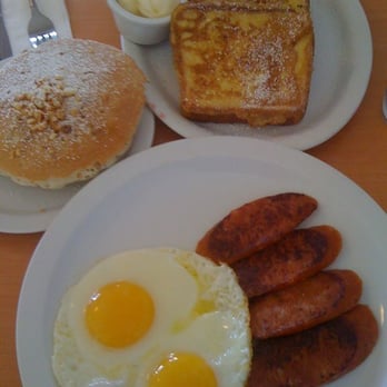 Eggs 'n Things - Portugese sausage, mac pancakes, sweet bread French toast - Breakfast & Brunch Near Me - Honolulu, Hawaii