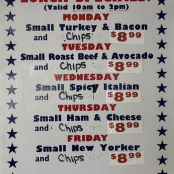 Subs of USA - Weekday "Lunch Specials" (as of our 9/14/25 visit) - Sandwiches Near Me - Yucaipa, California Subs of USA - Weekday "Lunch Specials" (as of our 9/14/25 visit) - Sandwiches Near Me - Yucaipa, California