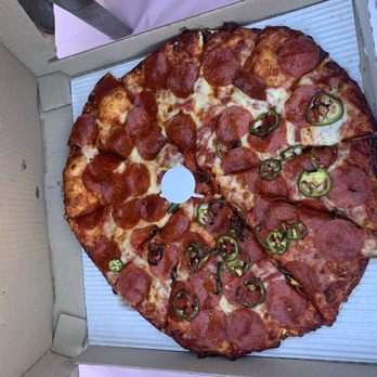 Toppers Pizza Place - Pepperoni and half pepperoni jalapeño - Pizza Near Me - Ventura, California