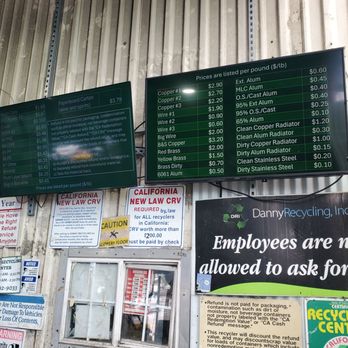Danny's Recycling Center - Price list - Recycling Center Near Me - Santa Clara, California Danny's Recycling Center - Price list - Recycling Center Near Me - Santa Clara, California