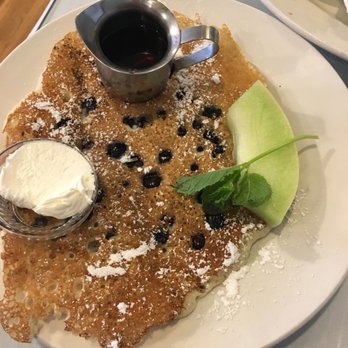 Sandpiper Cafe - Sourdough ricotta pancake with blueberries - Breakfast & Brunch Near Me - Juneau, Alaska Sandpiper Cafe - Sourdough ricotta pancake with blueberries - Breakfast & Brunch Near Me - Juneau, Alaska