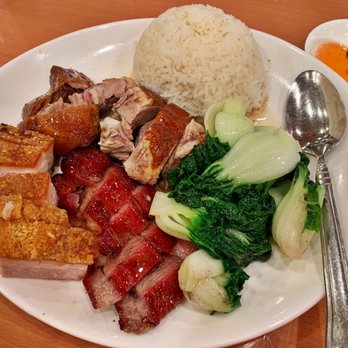 Big Skyy Bistro - Three Items Combination Rice Plate ($13.00 - Peking Duck, Roasted Pork, and BBQ Pork) - Seafood Near Me - Riverside, California Big Skyy Bistro - Three Items Combination Rice Plate ($13.00 - Peking Duck, Roasted Pork, and BBQ Pork) - Seafood Near Me - Riverside, California