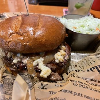 Stone Hedge Golf and Pub - Black and Bleu Burger - American Near Me - Egg Harbor, Wisconsin