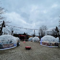 Land Grant Brewing Company - Wintertime igloos