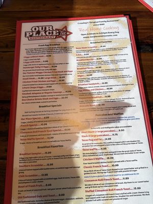 Menu photo 1 Our Place Too Crowley, TX Menu photo 1 Our Place Too Crowley, TX