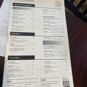Cork & Barrel Craft Kitchen & Microbrewery - Menu - Pubs Near Me - Round Rock, Texas