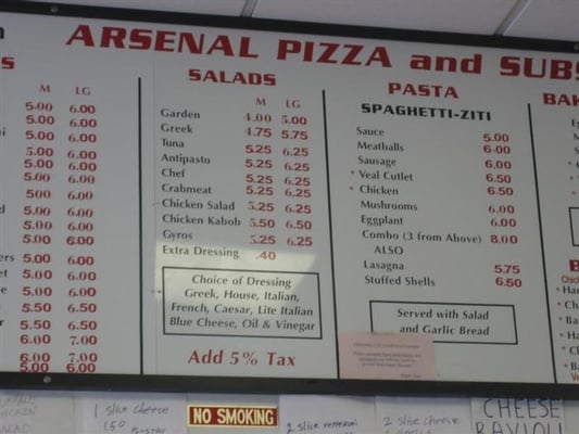 Menu photo 4 Arsenal Pizza Watertown, MA