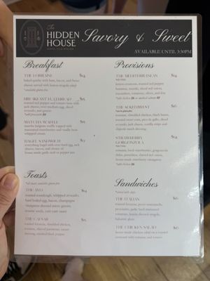 Menu photo 1 The Hidden House Charleston, SC Menu photo 1 The Hidden House Charleston, SC