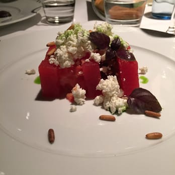 Cookies Cream - Watermelon with pasotral cheese - Vegetarian Near Me - Berlin, BE Cookies Cream - Watermelon with pasotral cheese - Vegetarian Near Me - Berlin, BE