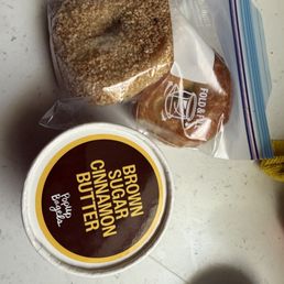 Plain and sesame seed and the signature butter of the month Plain and sesame seed and the signature butter of the month