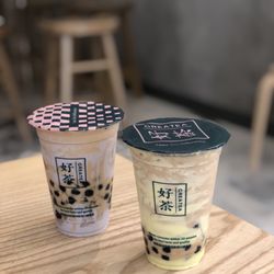 Greatea - taro milk tea (left) greatea (right)