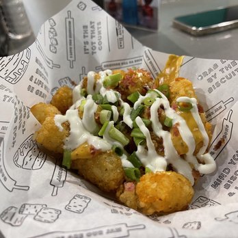 The Biscuit Bar - Loaded tator tots - Breakfast & Brunch Near Me - Plano, Texas The Biscuit Bar - Loaded tator tots - Breakfast & Brunch Near Me - Plano, Texas