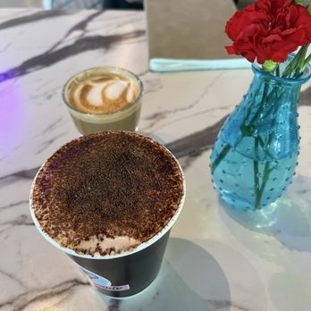 The Aussie Grind Provisions  - Cappuccino and Short Macchiato - Cafes Near Me - Farmers Branch, Texas