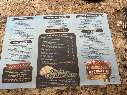 Menu photo 7 Big Sur Oyster Bar Las Vegas, NV Menu photo 7 Big Sur Oyster Bar Las Vegas, NV